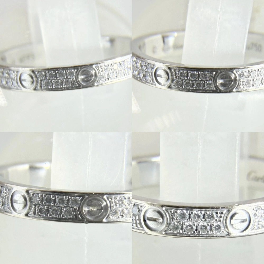 CARTIER 18k Silver Diamond Love Ring - Picture 4 of 8